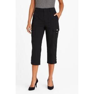 .White House Black Market Mid-Rise Cropped Pants in Black EUC Size 8